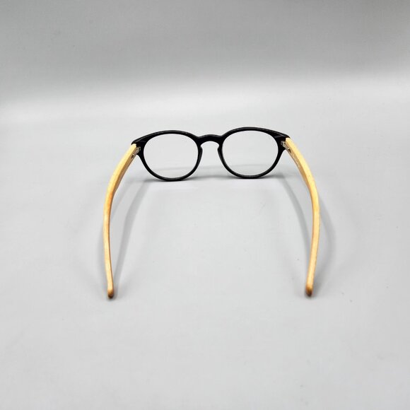 Derek Cardigan 7038 Matte Black Eyeglass Frames Bamboo Arms 48-21-145 140mm - Picture 6 of 12